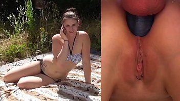 Une adolescente allemande dâge légal juvénile profite dune baise anale insondable en extérieur - Melina May